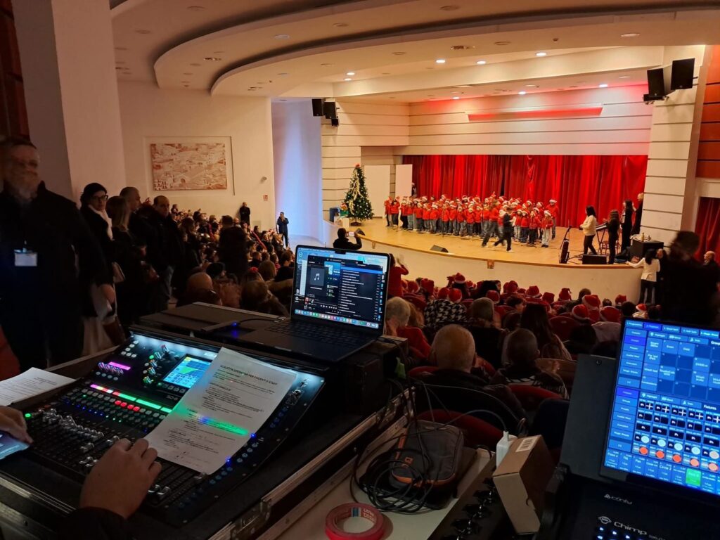 Concerto di Natale visto dalla regia audio